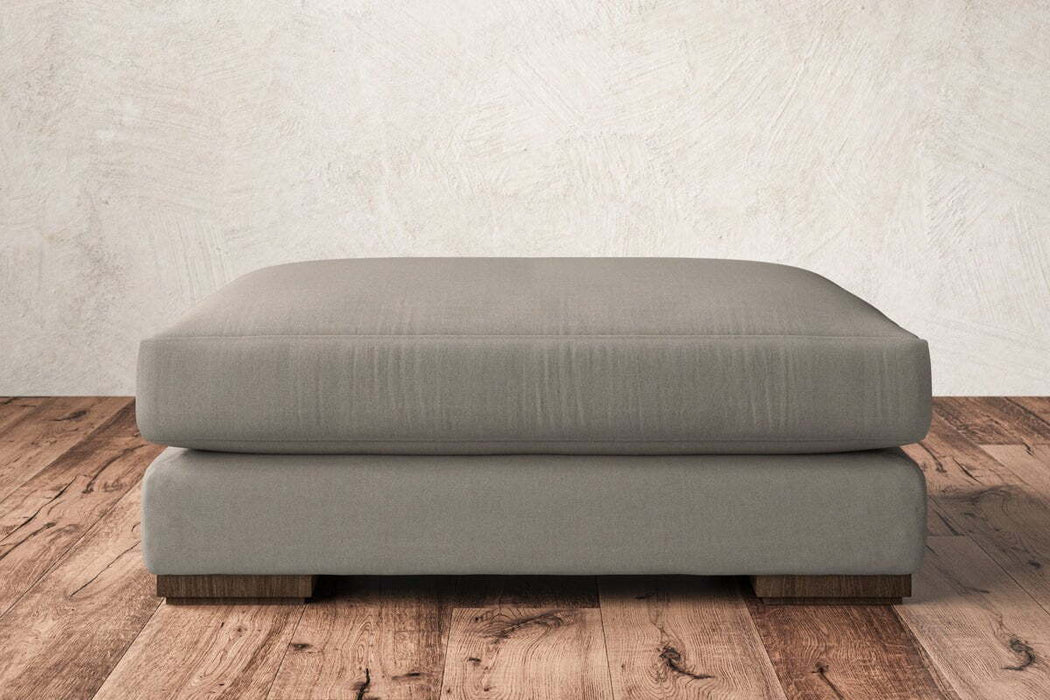 Guddu Grand Footstool - Recycled Cotton Flax