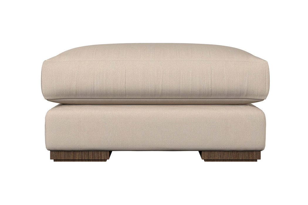 Guddu Grand Footstool - Recycled Cotton Mocha