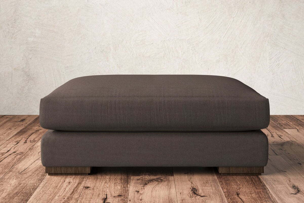 Guddu Grand Footstool - Recycled Cotton Mocha