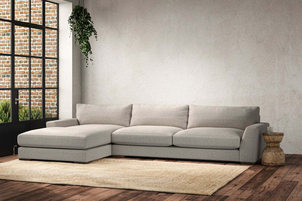 Guddu Grand Left Hand Chaise Sofa Brera Linen Natural