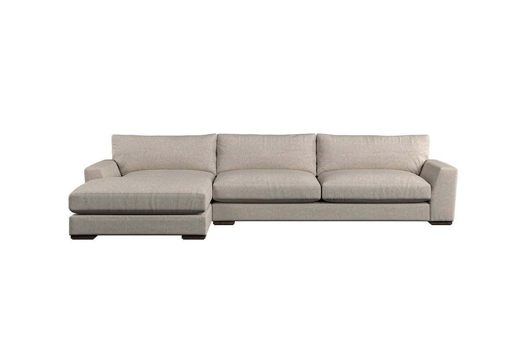 Guddu Grand Left Hand Chaise Sofa - Brera Linen Sage