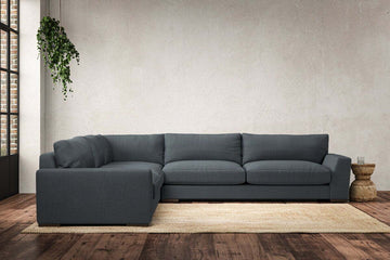 Guddu Grand Left Hand Corner Sofa - Brera Linen Dusk
