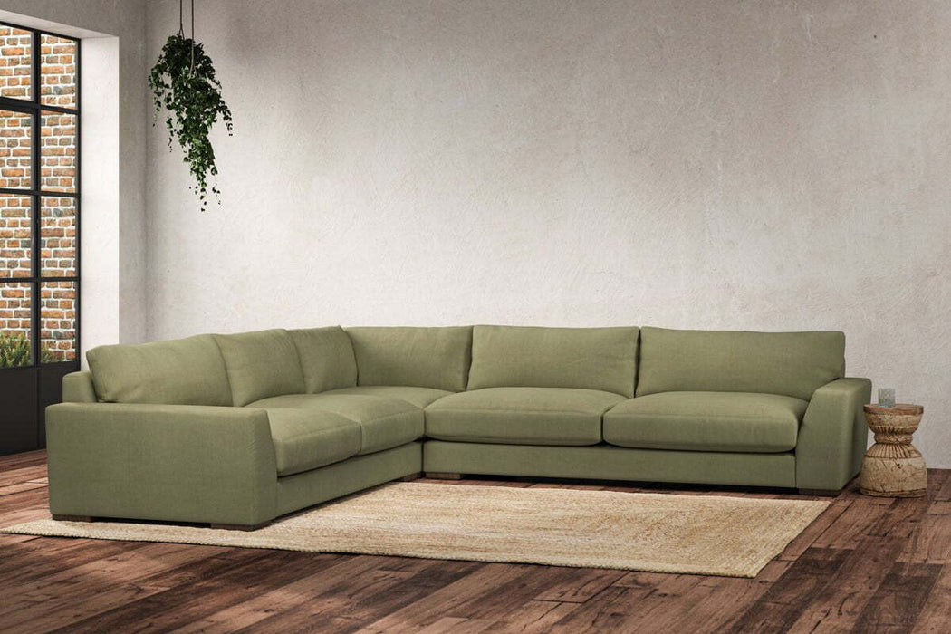 Guddu Grand Left Hand Corner Sofa - Brera Linen Sage