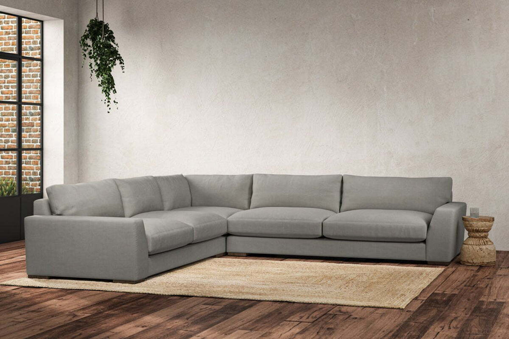 Guddu Grand Left Hand Corner Sofa - Brera Linen Smoke