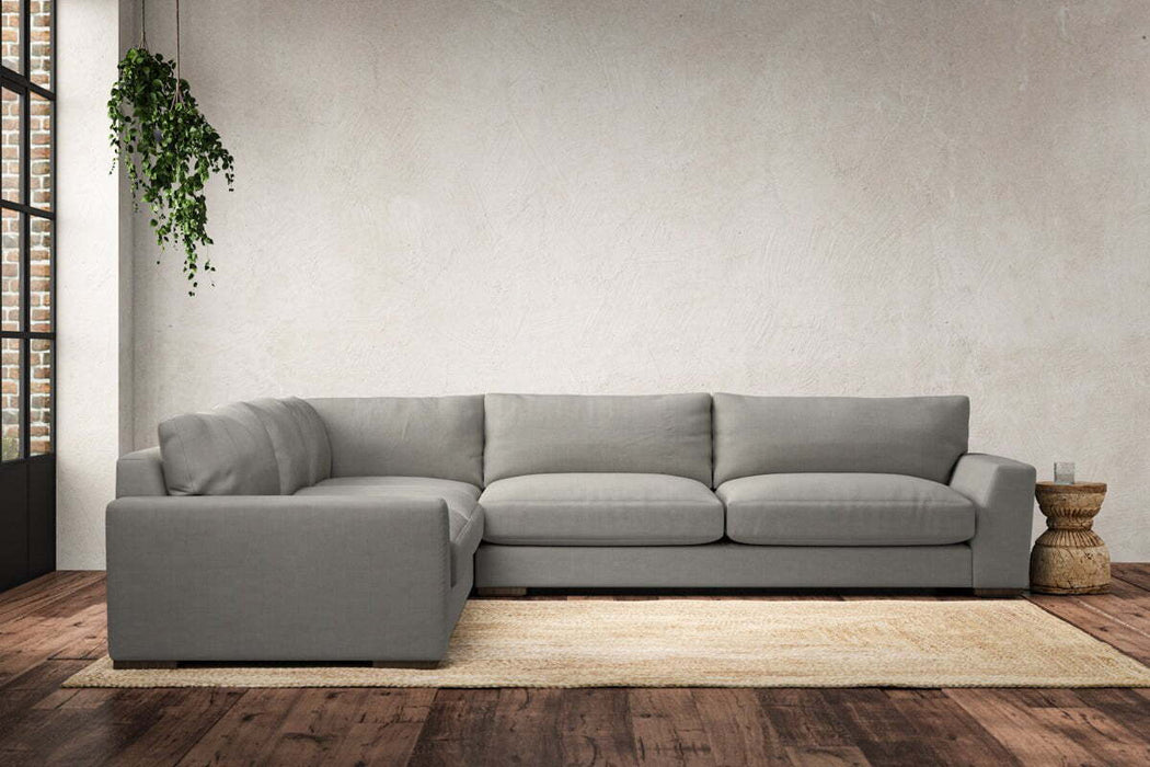 Guddu Grand Left Hand Corner Sofa - Brera Linen Smoke