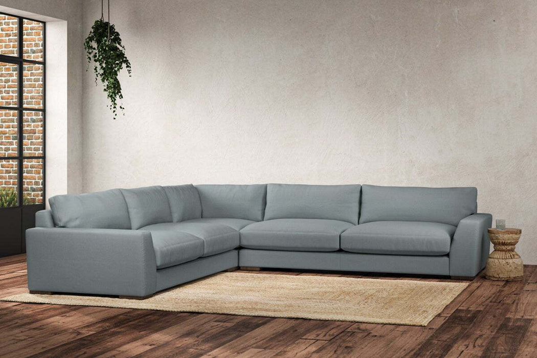 Guddu Grand Left Hand Corner Sofa - Recycled Cotton Horizon