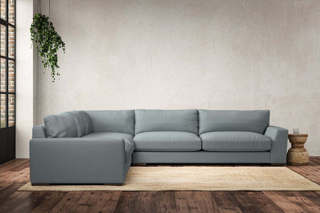 Guddu Grand Left Hand Corner Sofa - Recycled Cotton Horizon