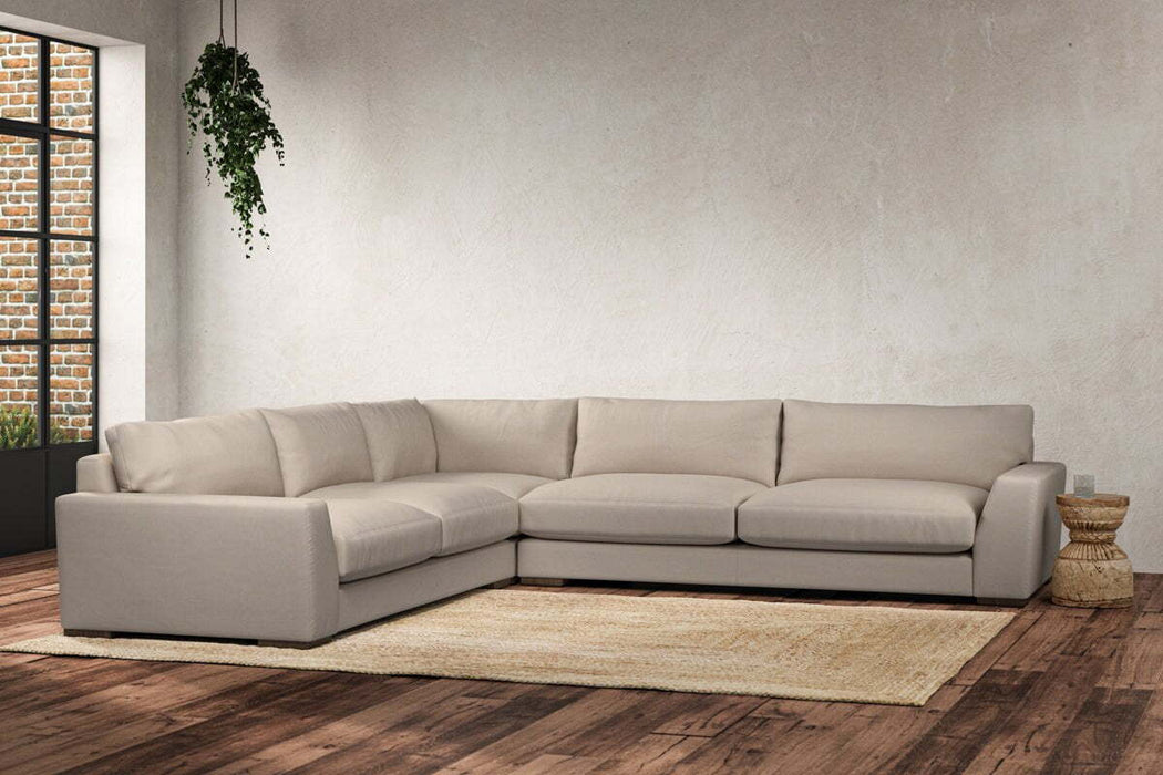 Guddu Grand Left Hand Corner Sofa - Recycled Cotton Natural