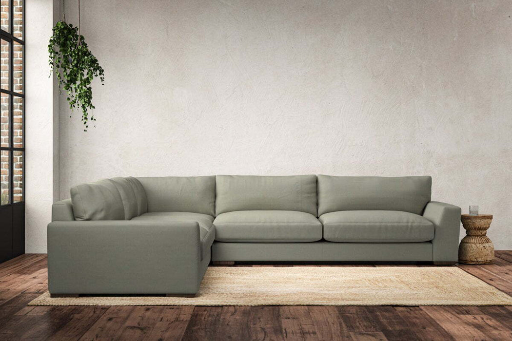 Guddu Grand Left Hand Corner Sofa - Recycled Cotton Seaspray