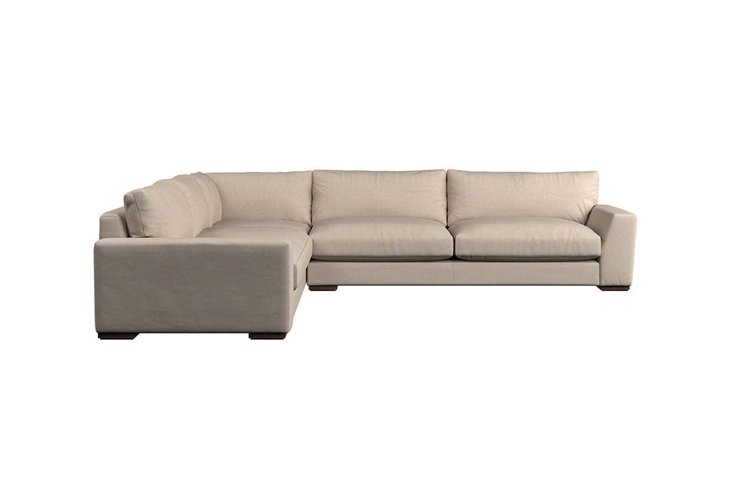Guddu Grand Left Hand Corner Sofa - Recycled Cotton Thunder