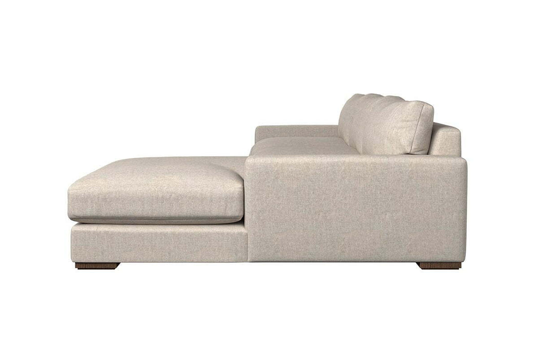 Guddu Grand Right Hand Chaise Sofa - Brera Linen Charcoal