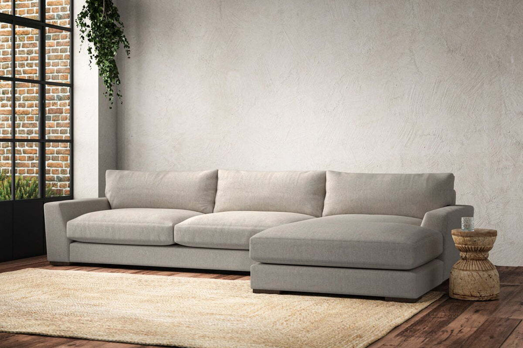 Guddu Grand Right Hand Chaise Sofa Brera Linen Natural
