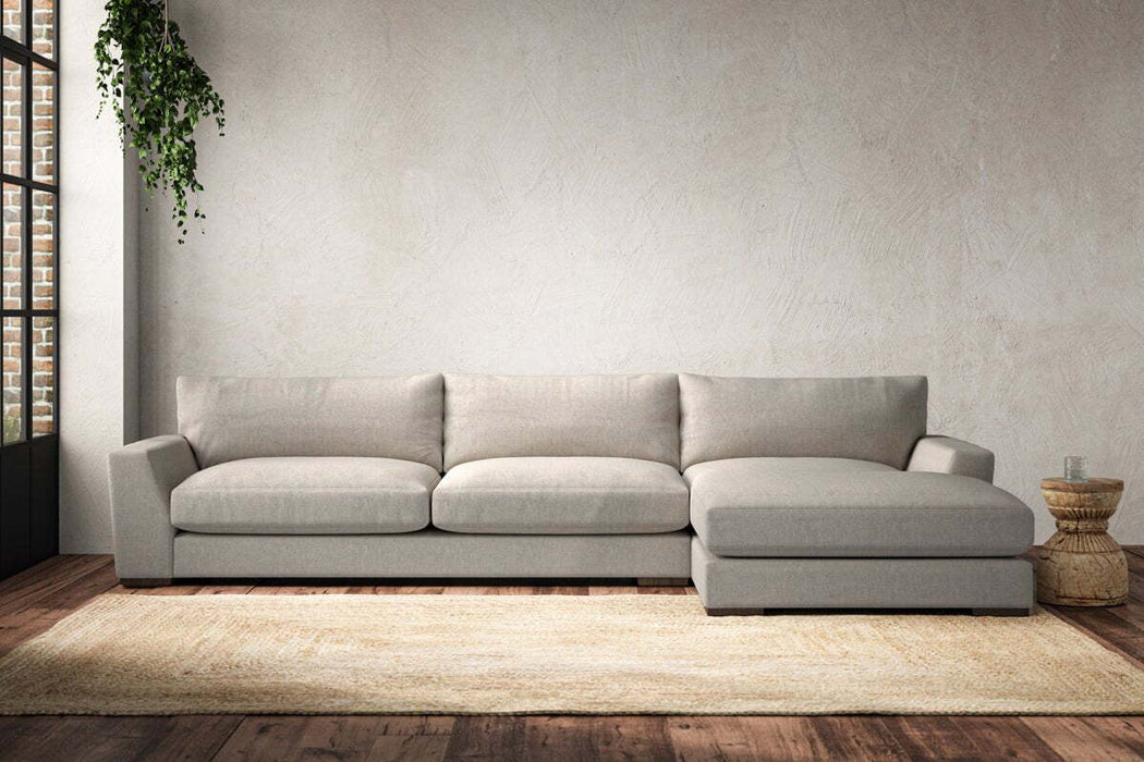 Guddu Grand Right Hand Chaise Sofa Brera Linen Natural