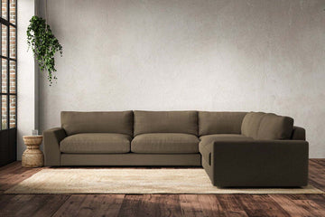 Guddu Grand Right Hand Corner Sofa - Brera Linen Chestnut