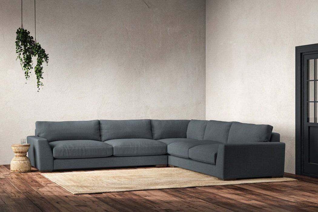 Guddu Grand Right Hand Corner Sofa - Brera Linen Dusk