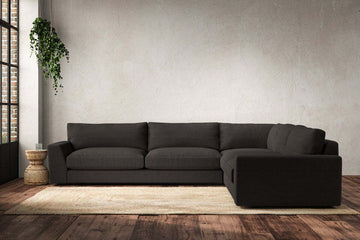 Guddu Grand Right Hand Corner Sofa - Brera Linen Espresso