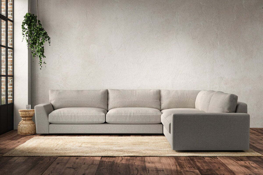 Guddu Grand Right Hand Corner Sofa Brera Linen Natural