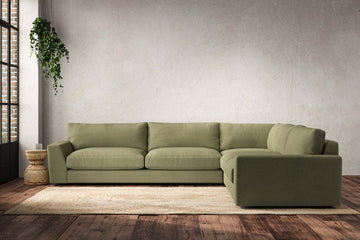Guddu Grand Right Hand Corner Sofa - Brera Linen Sage