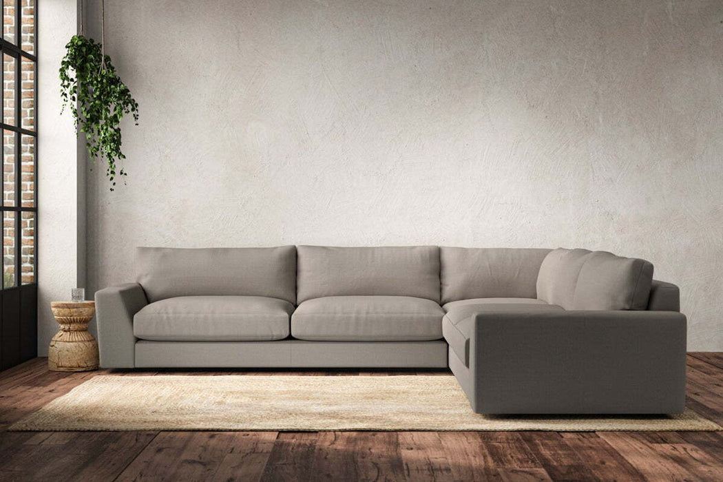 Guddu Grand Right Hand Corner Sofa - Recycled Cotton Flax