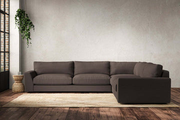 Guddu Grand Right Hand Corner Sofa - Recycled Cotton Mocha