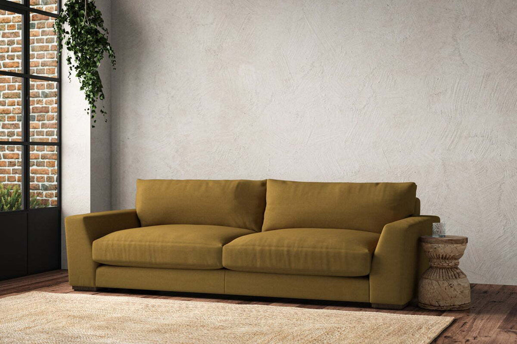Guddu Grand Sofa - Recycled Cotton Ochre