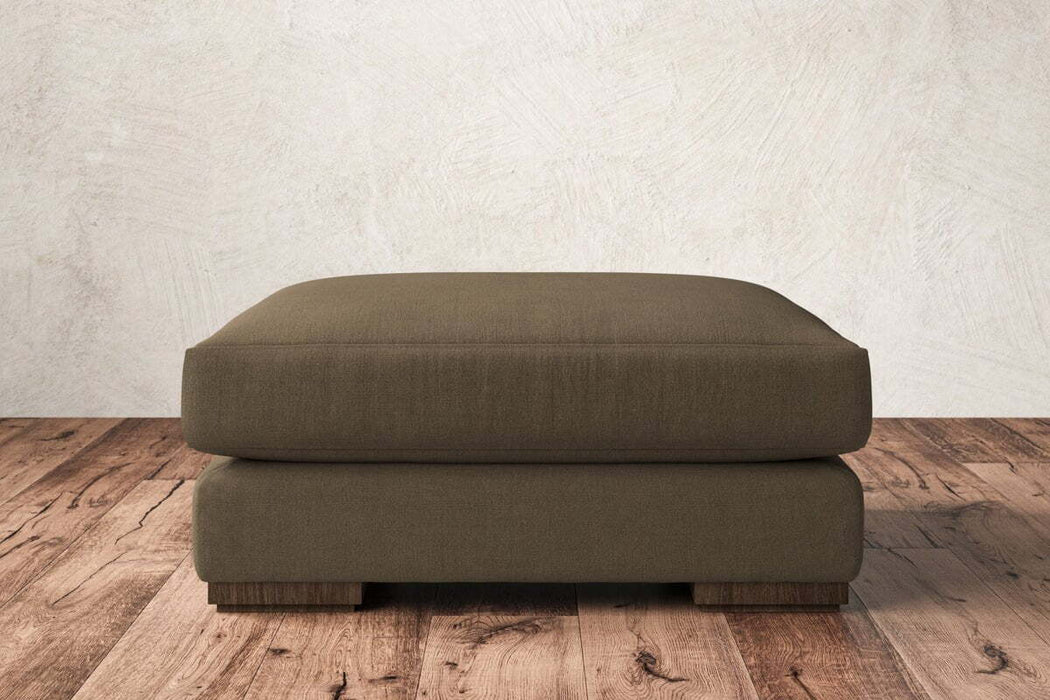 Guddu Large Footstool - Brera Linen Chestnut