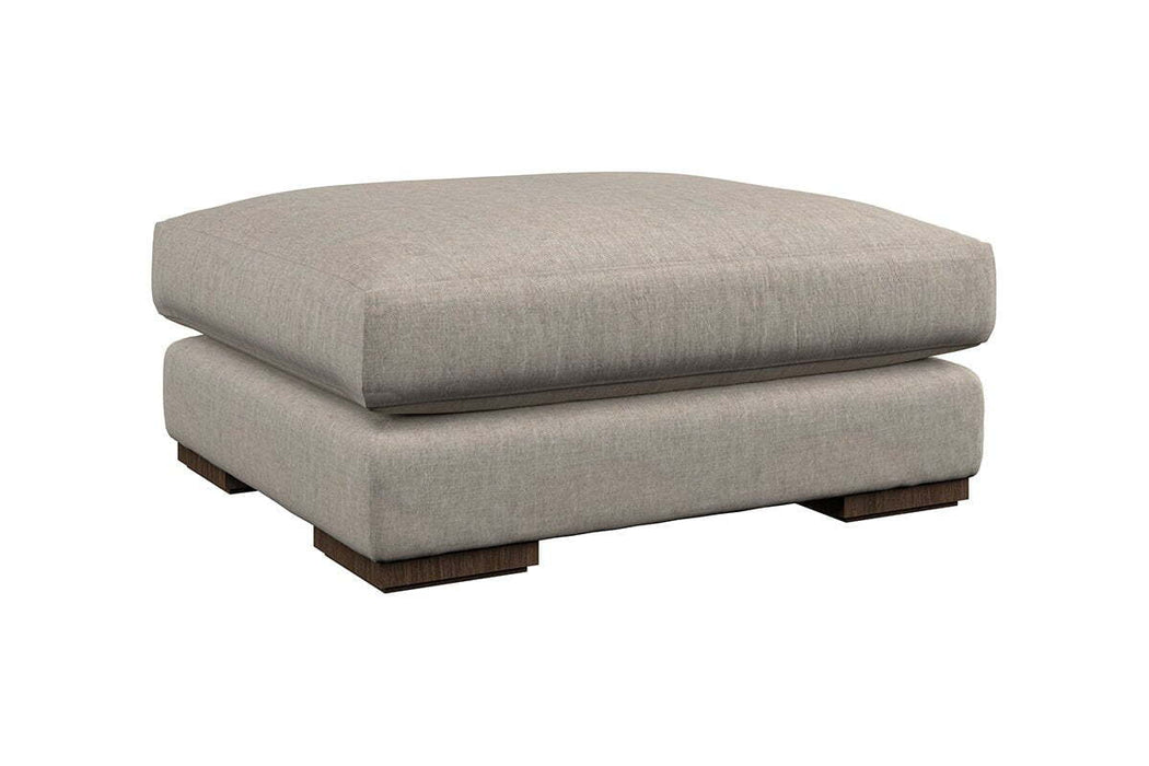 Guddu Large Footstool - Brera Linen Dusk