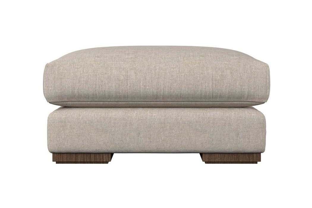 Guddu Large Footstool - Brera Linen Espresso