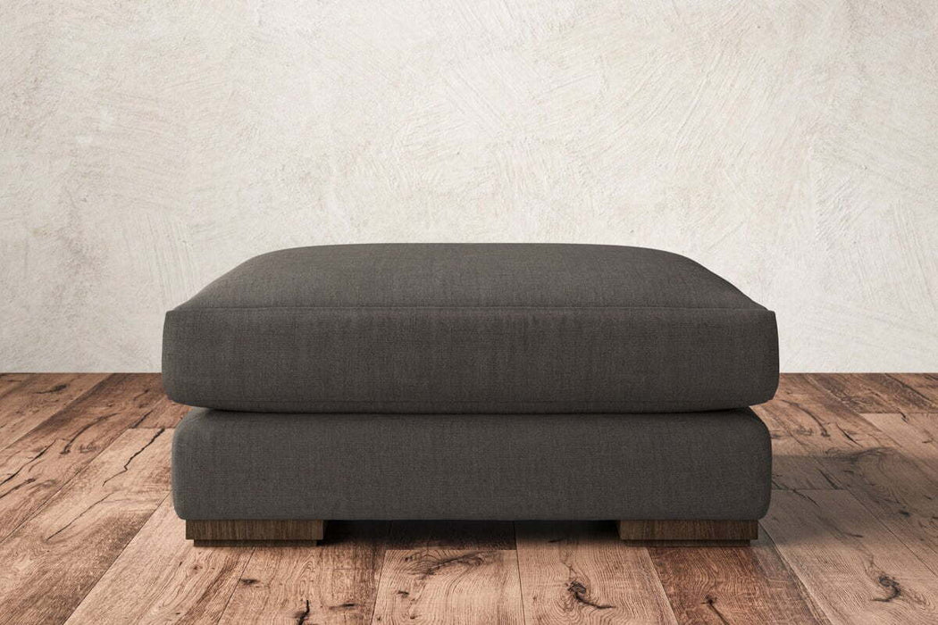 Guddu Large Footstool - Brera Linen Granite
