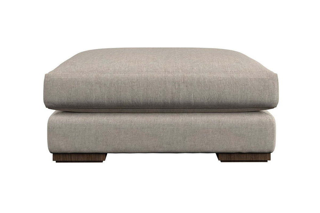 Guddu Large Footstool - Brera Linen Indigo