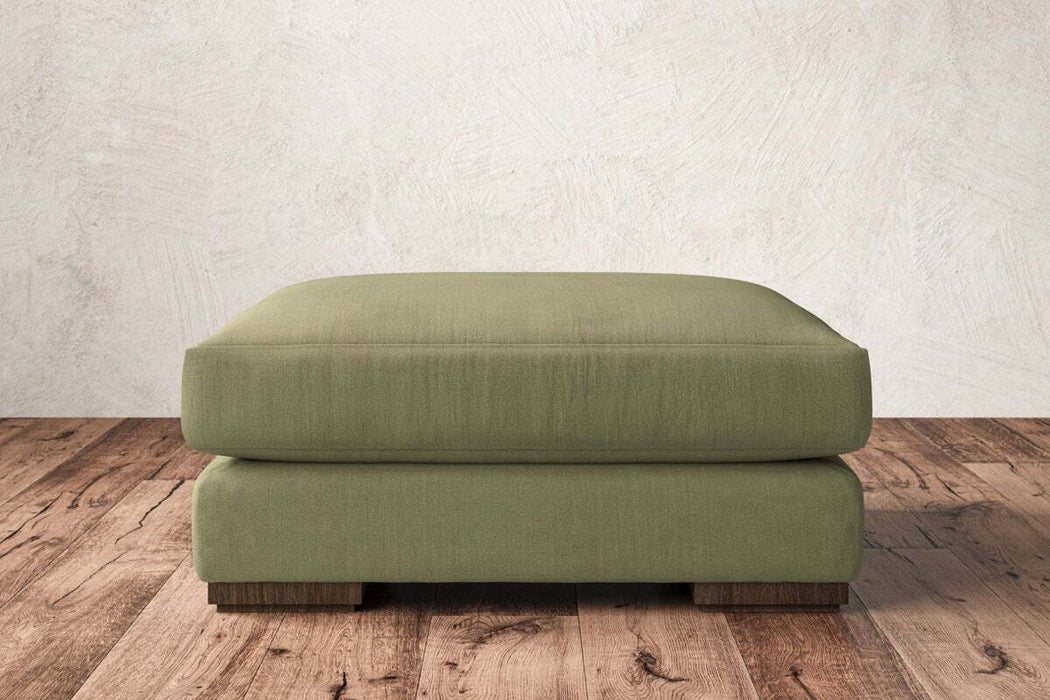 Guddu Large Footstool - Brera Linen Sage