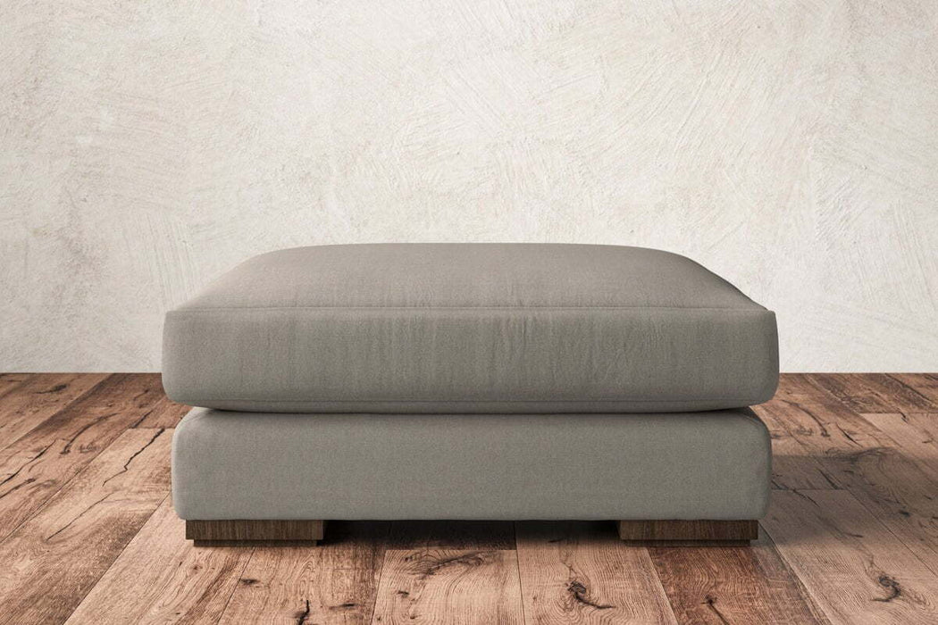 Guddu Large Footstool - Recycled Cotton Flax