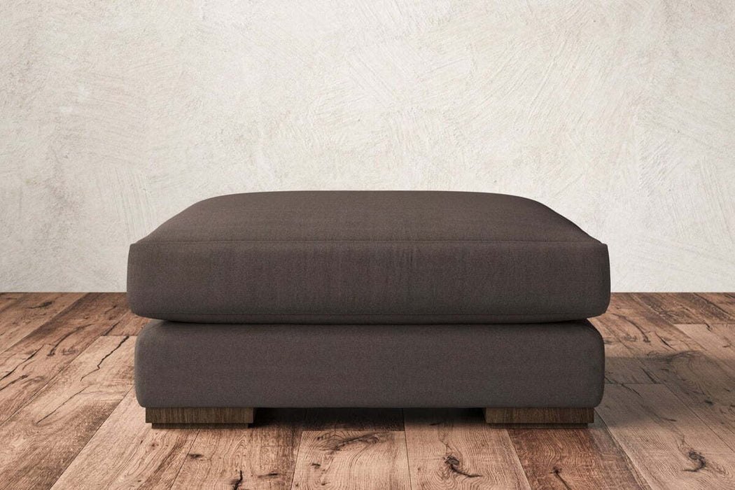 Guddu Large Footstool - Recycled Cotton Mocha