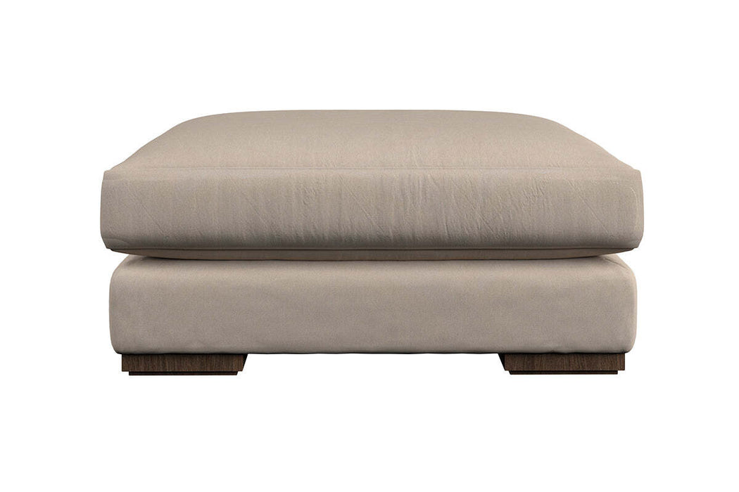 Guddu Large Footstool - Recycled Cotton Seaspray