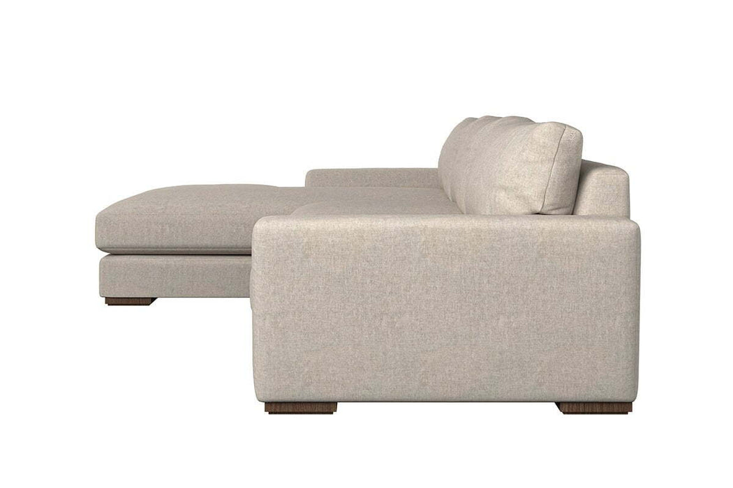 Guddu Large Left Hand Chaise Sofa - Brera Linen Dusk
