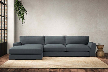 Guddu Large Left Hand Chaise Sofa - Brera Linen Dusk