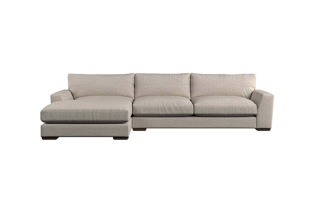 Guddu Large Left Hand Chaise Sofa - Brera Linen Indigo