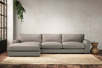 Guddu Large Left Hand Chaise Sofa - Recycled Cotton Flax