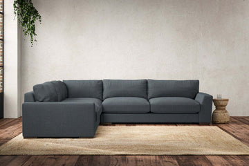 Guddu Large Left Hand Corner Sofa - Brera Linen Dusk