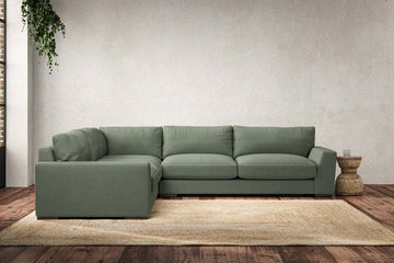 Guddu Large Left Hand Corner Sofa - Brera Linen Jade