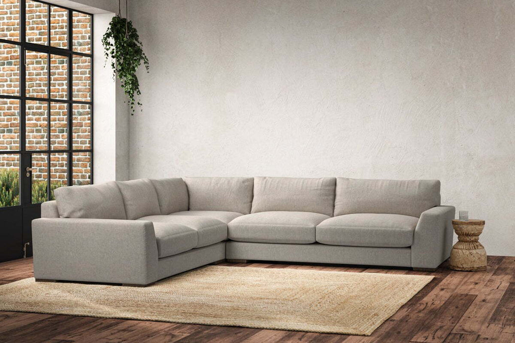 Guddu Large Left Hand Corner Sofa Brera Linen Natural