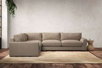 Guddu Large Left Hand Corner Sofa - Brera Linen Pebble