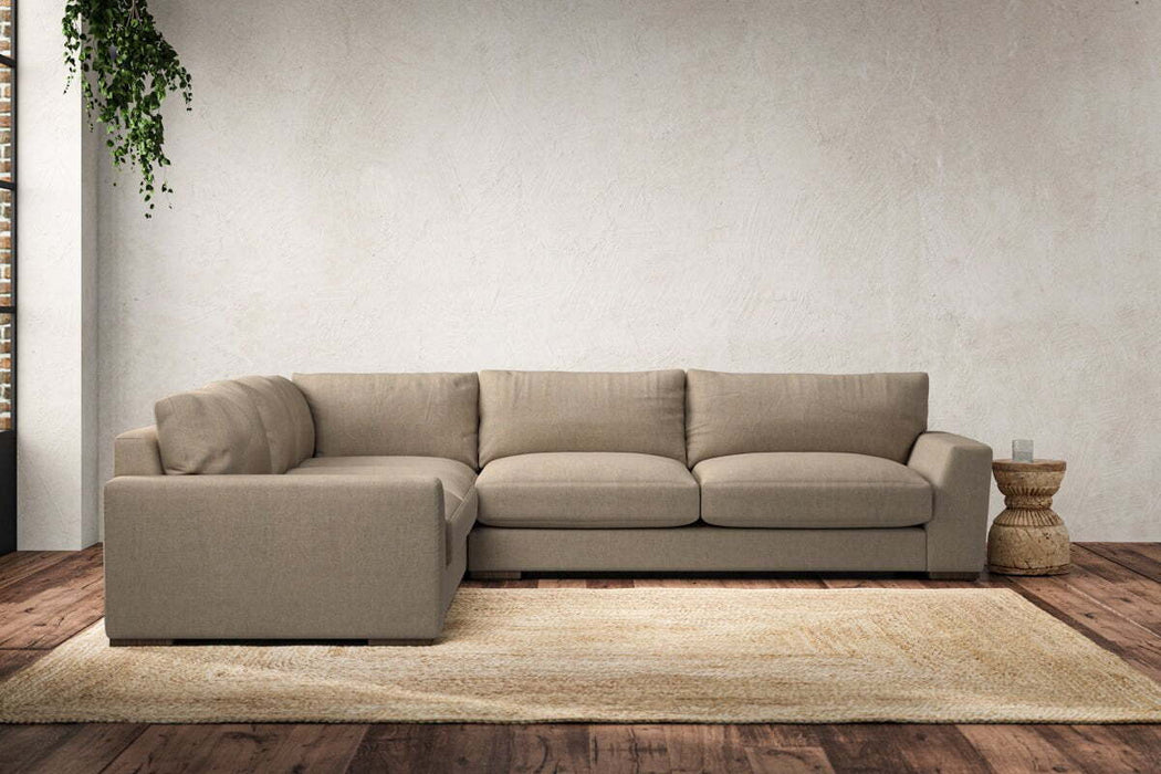 Guddu Large Left Hand Corner Sofa - Brera Linen Pebble