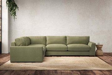 Guddu Large Left Hand Corner Sofa - Brera Linen Sage
