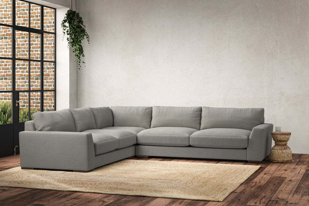 Guddu Large Left Hand Corner Sofa - Brera Linen Smoke