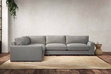 Guddu Large Left Hand Corner Sofa - Brera Linen Smoke