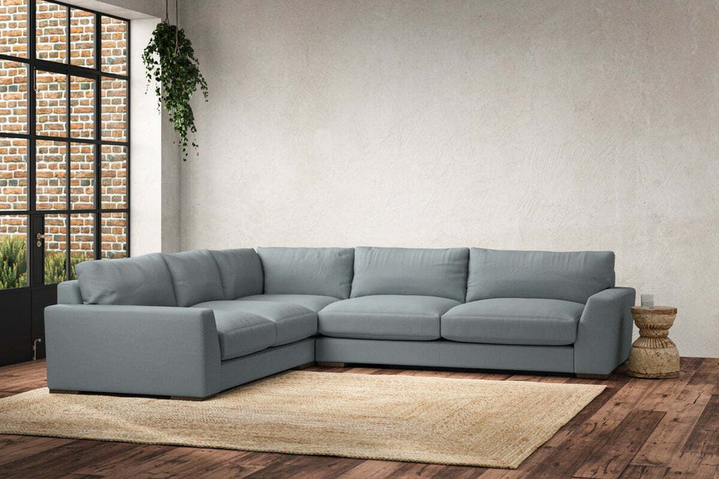 Guddu Large Left Hand Corner Sofa - Recycled Cotton Horizon