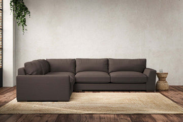 Guddu Large Left Hand Corner Sofa - Recycled Cotton Mocha