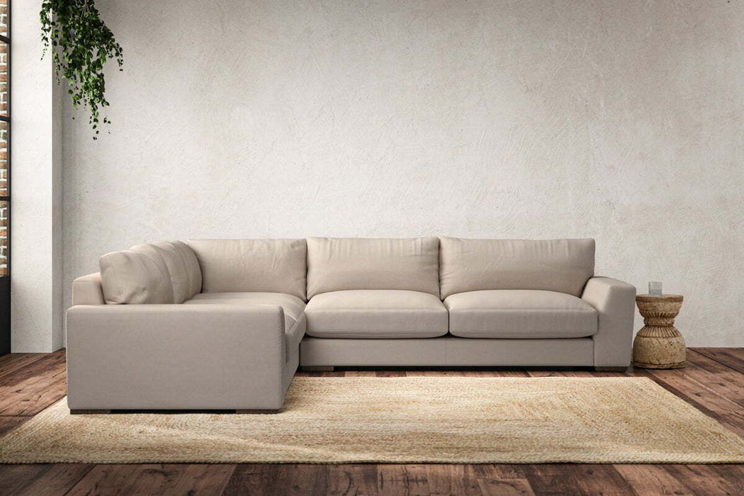 Guddu Large Left Hand Corner Sofa - Recycled Cotton Natural