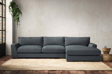 Guddu Large Right Hand Chaise Sofa - Brera Linen Dusk